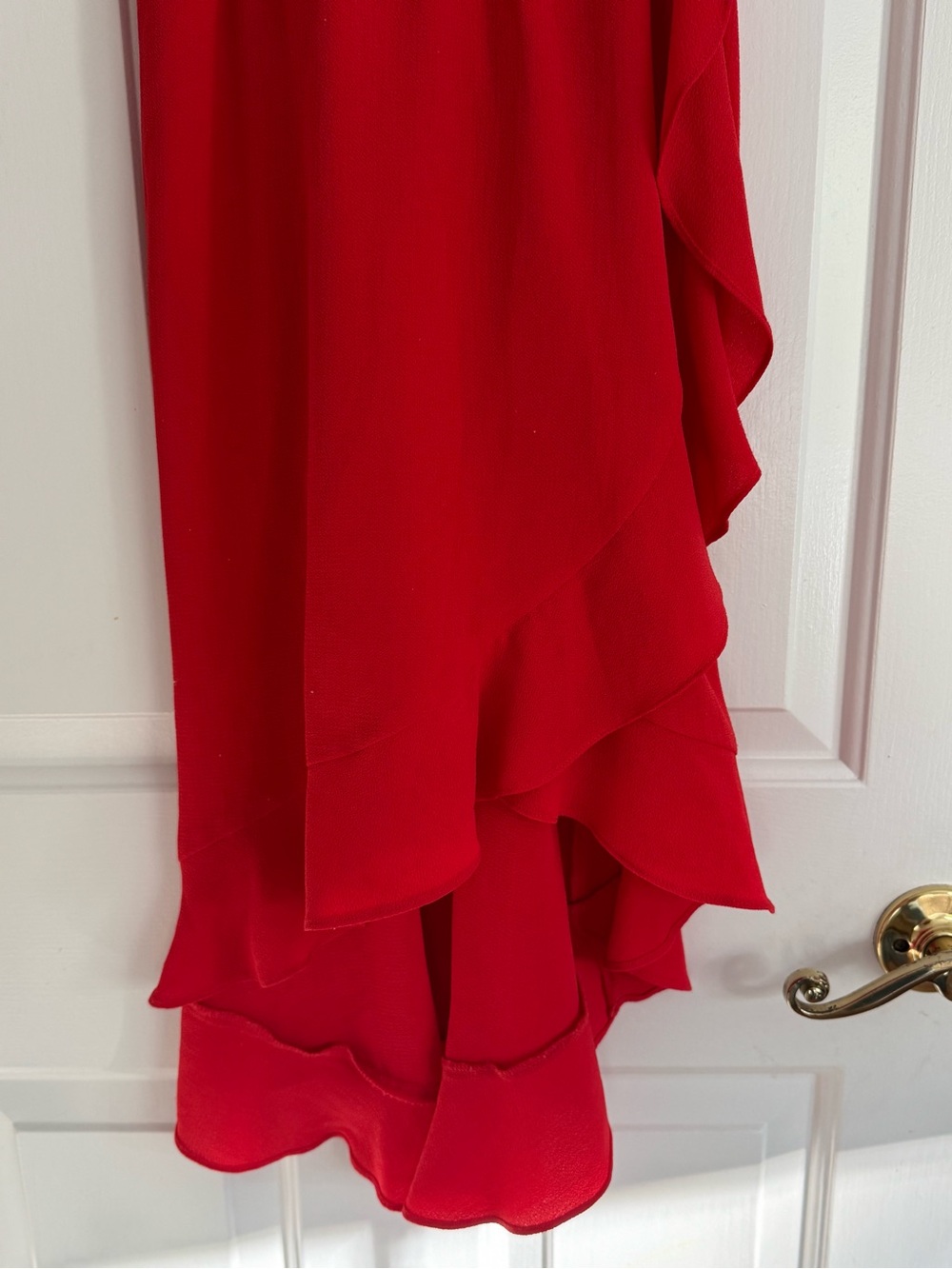 H&M Red Ruffle Wrap Midi Dress - Picture 6 of 8